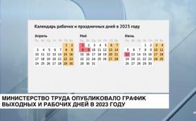 Министерство труда опубликовало график выходных и рабочих дней в 2023 году