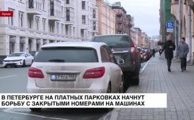 В Петербурге на платных парковках с 1 февраля начнут борьбу с закрытыми номерами на машинах