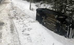 В Рапполово водитель на Citroën уснул за рулем и улетел в кювет