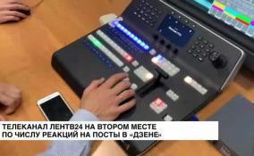 Телеканал ЛенТВ24 на втором месте по числу реакций на посты в «Дзене»