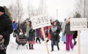 Проводы зимы полным ходом: в Новополье сожгли первую Масленицу