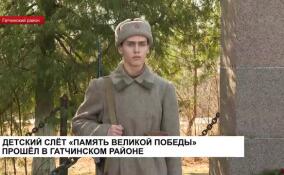 Детский слет «Память Великой Победы» прошел в Гатчинском районе