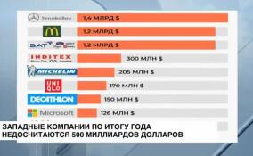 Западные компании по итогу года недосчитаются 500 млрд долларов