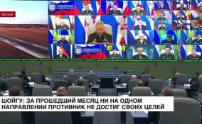 Шойгу: за прошедший месяц ни на одном направлении противник не достиг своих целей