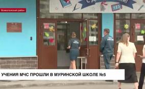 В преддверии начала учебного года в школе №5 в Мурино прошли учения МЧС