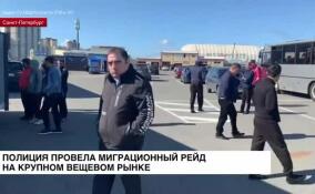 Полиция Петербурга провела миграционный рейд на крупном вещевом рынке