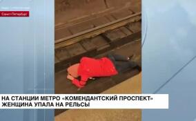 На станции метро «Комендантский проспект» женщина упала на рельсы