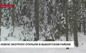 Новую экотропу открыли в Выборгском районе