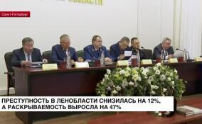 Преступность в Ленобласти снизилась на 12%, а раскрываемость возросла на 47%