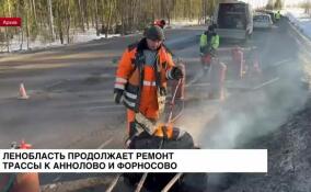 Ленобласть продолжает ремонт трассы к Аннолово и Форносово