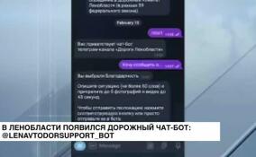 В Ленобласти появился дорожный чат-бот @Lenavtodorsupport_bot