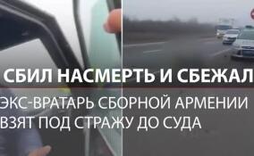 Черный «Гелендваген» насмерть сбил полицейского и скрылся. За рулём был вратарь сборной Армении