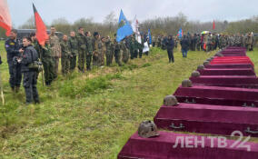 В Чудском Бору предали земле останки 191 красноармейца