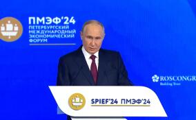 Путин выступает на пленарном заседании ПМЭФ