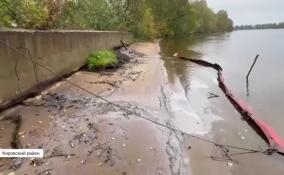 В Отрадном заметили радужные разводы на Неве