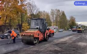 В Гатчинском районе завершается обновление семикилометрового участка к поселку Сиверский