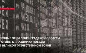 Вечные огни Ленинградской области готовы к празднику Победы