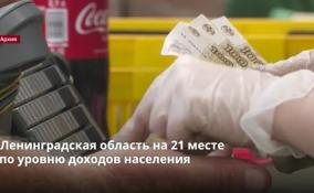 Ленобласть на 21 месте
по уровню доходов населения