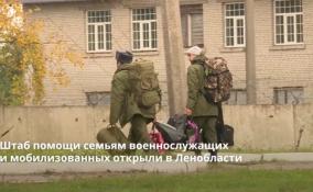 Штаб помощи семьям военнослужащих
и мобилизованных открыли в Ленобласти